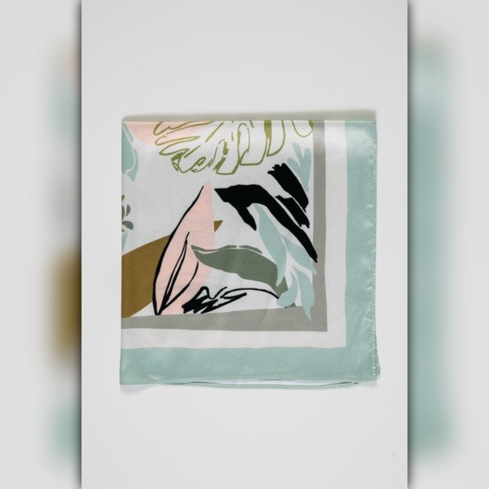 A218-V • Tropical Abstract Silky Bandana Scarf