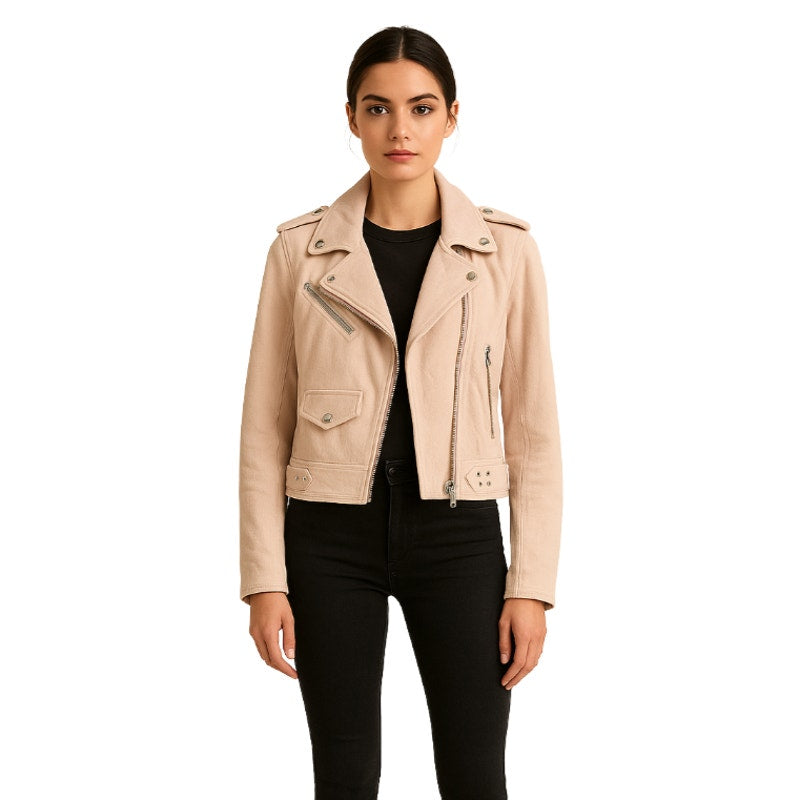 A512 • BLANKNYC Cream Moto Jacket