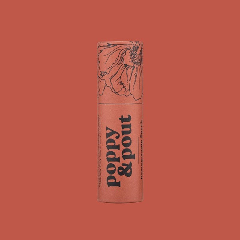 A014-D • Poppy & Pout Pomegranate Peach Lip Balm
