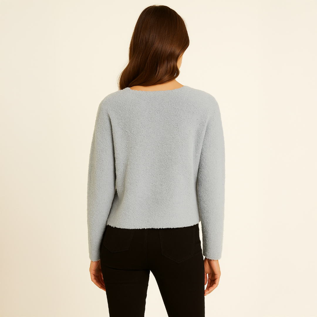 A385 • Stars Above Cozy V-Neck Sweater