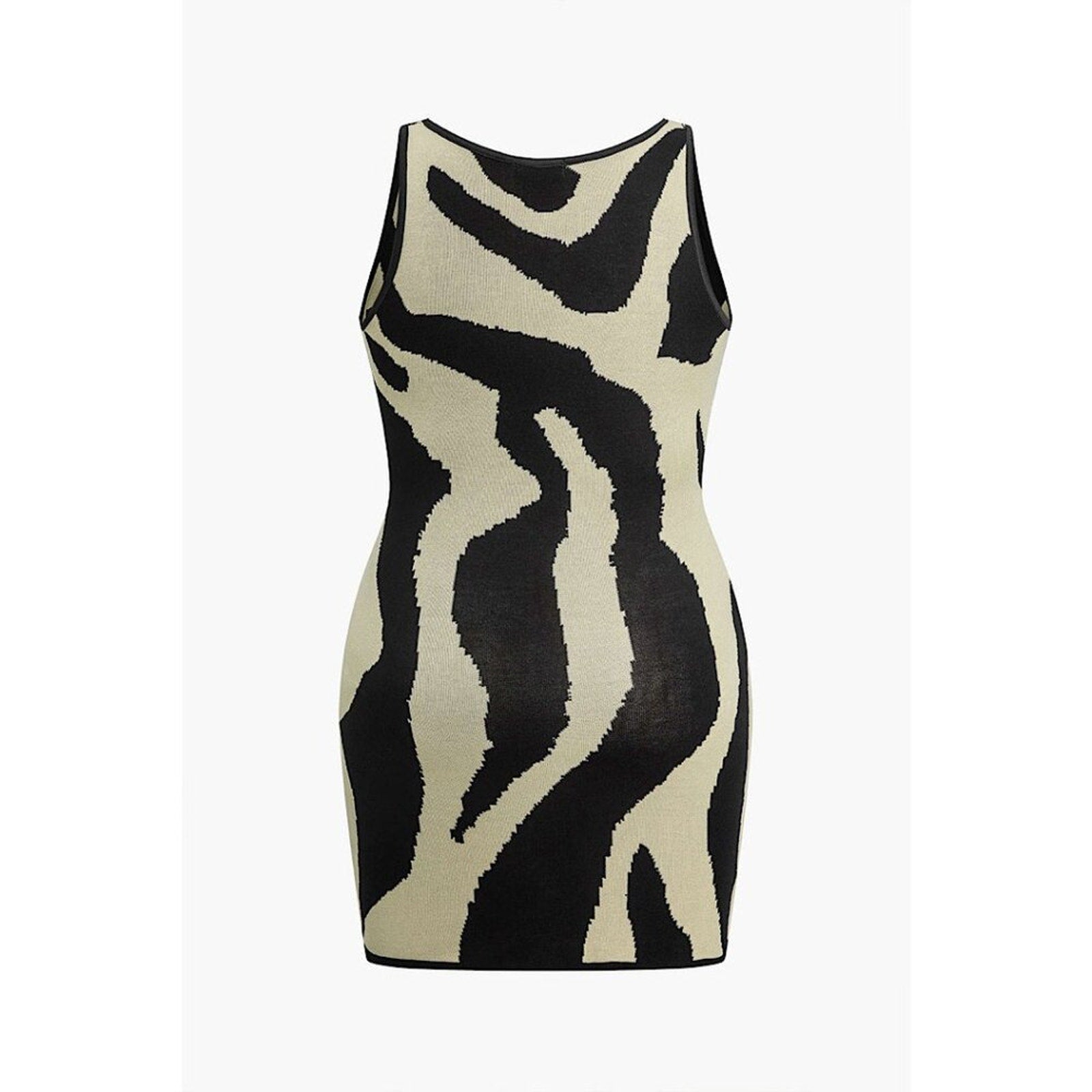 A175 • Abstract Wave Knit Mini Dress