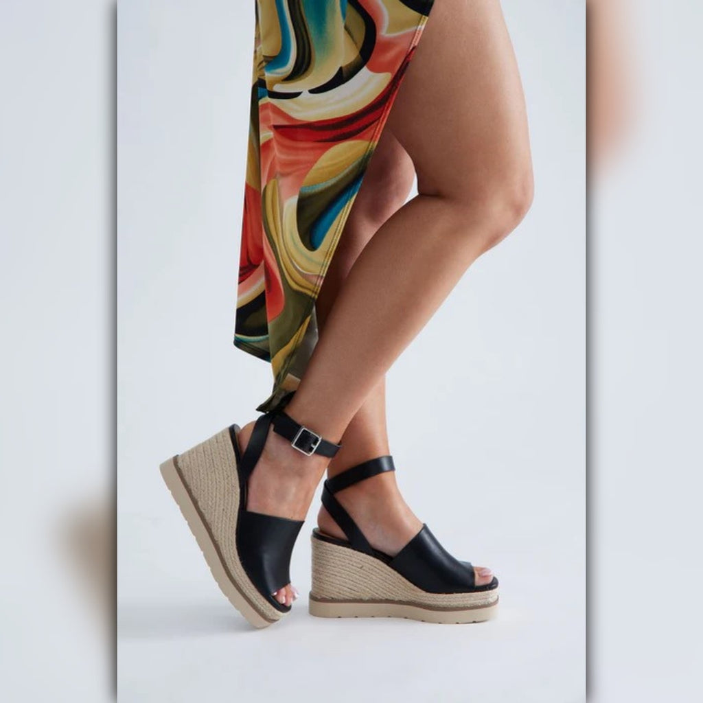 A042A • Cloud Feel Hampton Espadrille Wedge Sandal with Ankle Strap