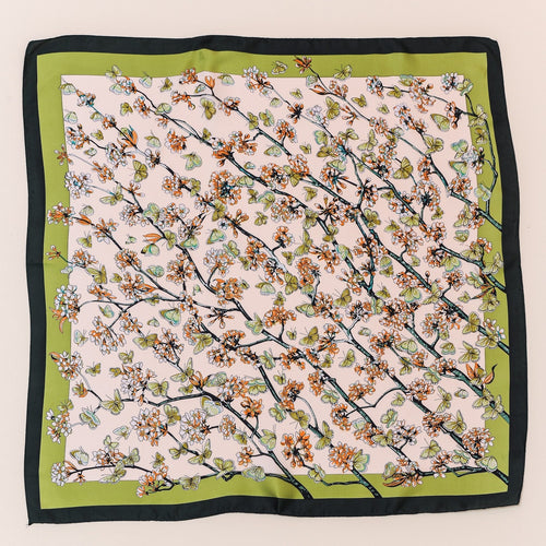 A218-I ✽ Spring Blossom Silky Bandana Scarf