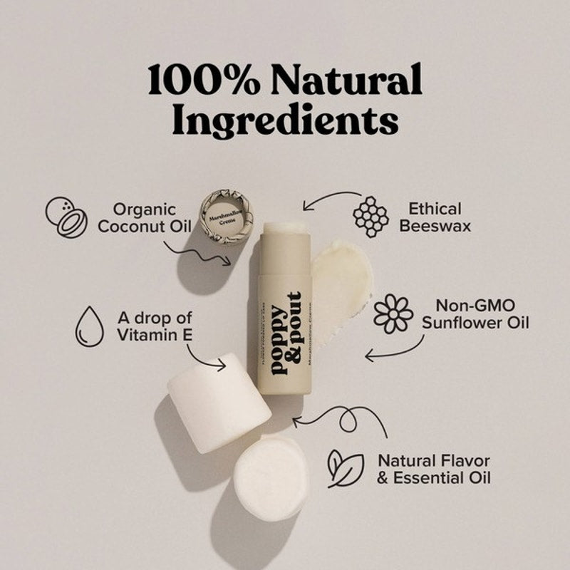 A014-A • Poppy & Pout Marshmallow Crème Lip Balm