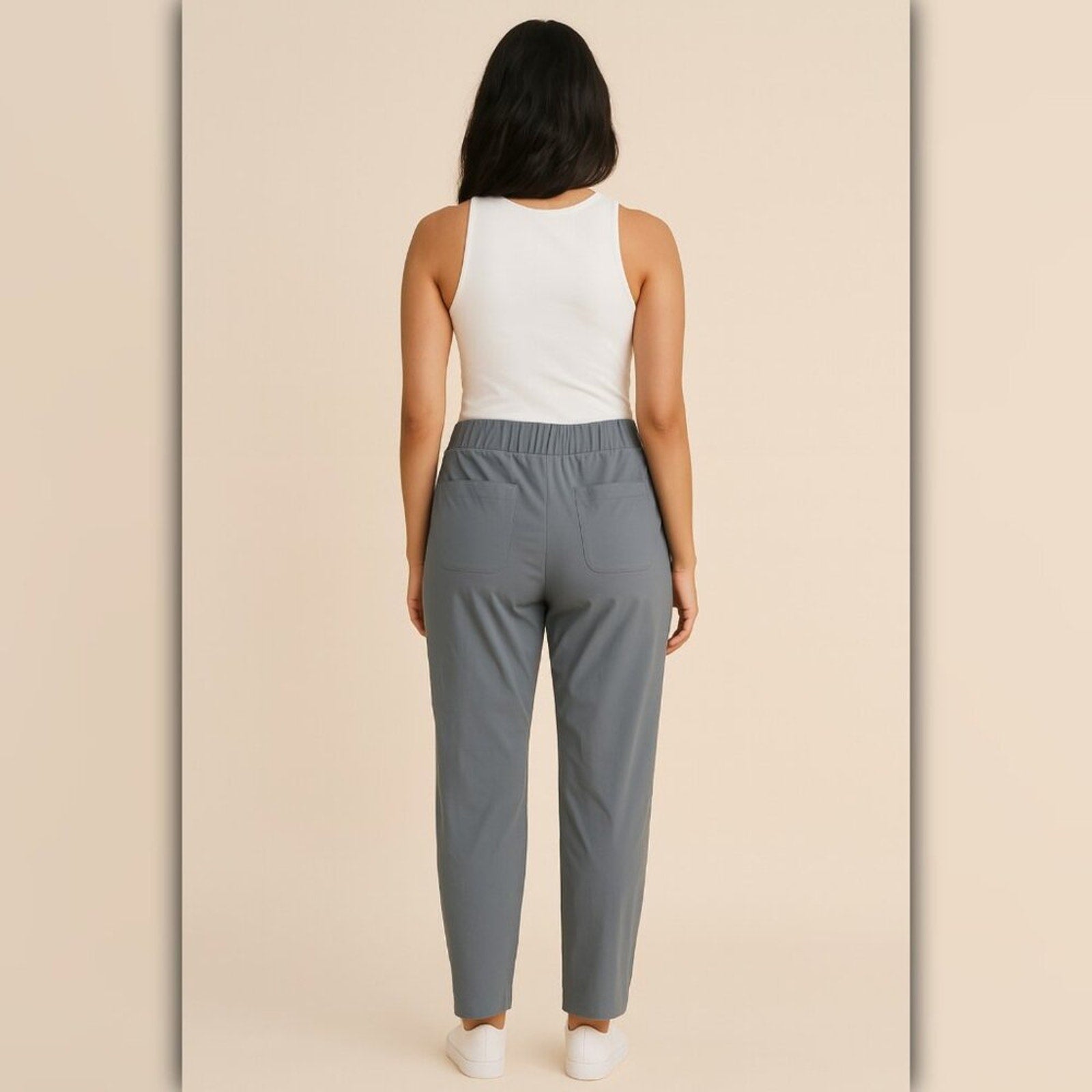 A461 • Stretch Tech Ankle Pants – Slate Gray