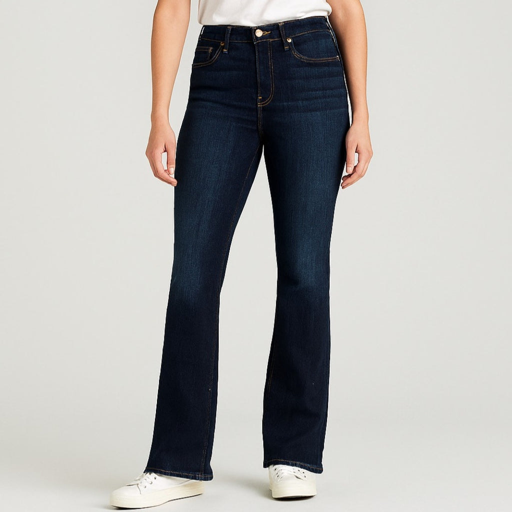 A440 • Dark Wash Bootcut Jeans – Mid Rise Stretch Denim