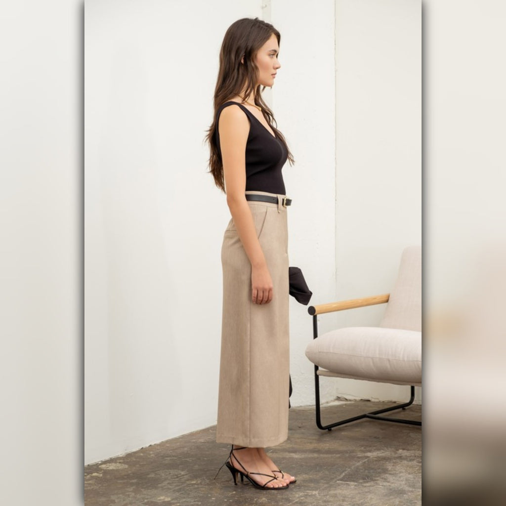 A046-C • V-Neck Sleeveless Ribbed Tank Top