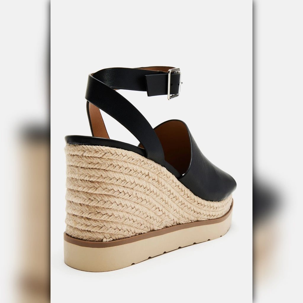 A042A • Cloud Feel Hampton Espadrille Wedge Sandal with Ankle Strap