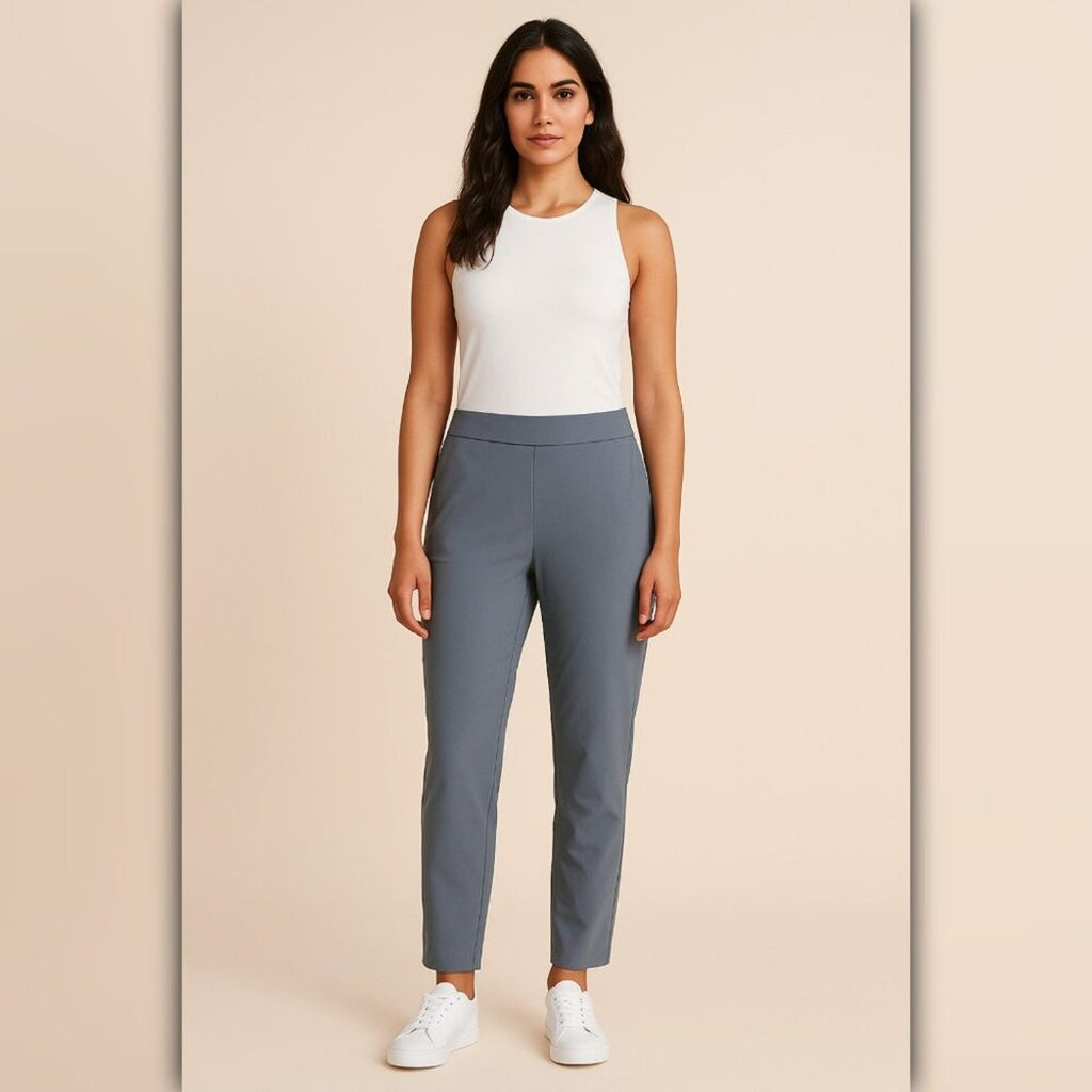 A461 • Stretch Tech Ankle Pants – Slate Gray