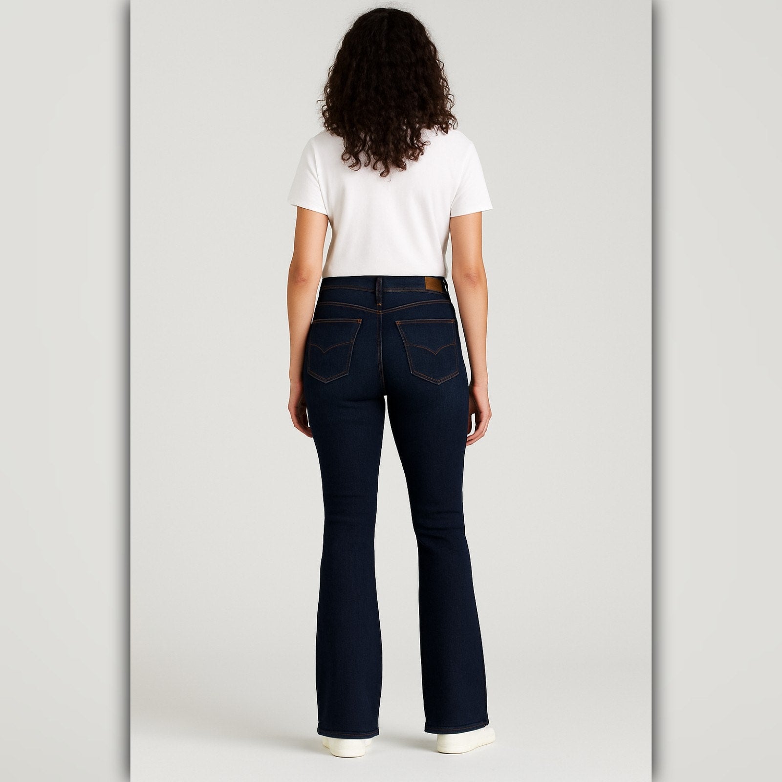 A440 • Dark Wash Bootcut Jeans – Mid Rise Stretch Denim