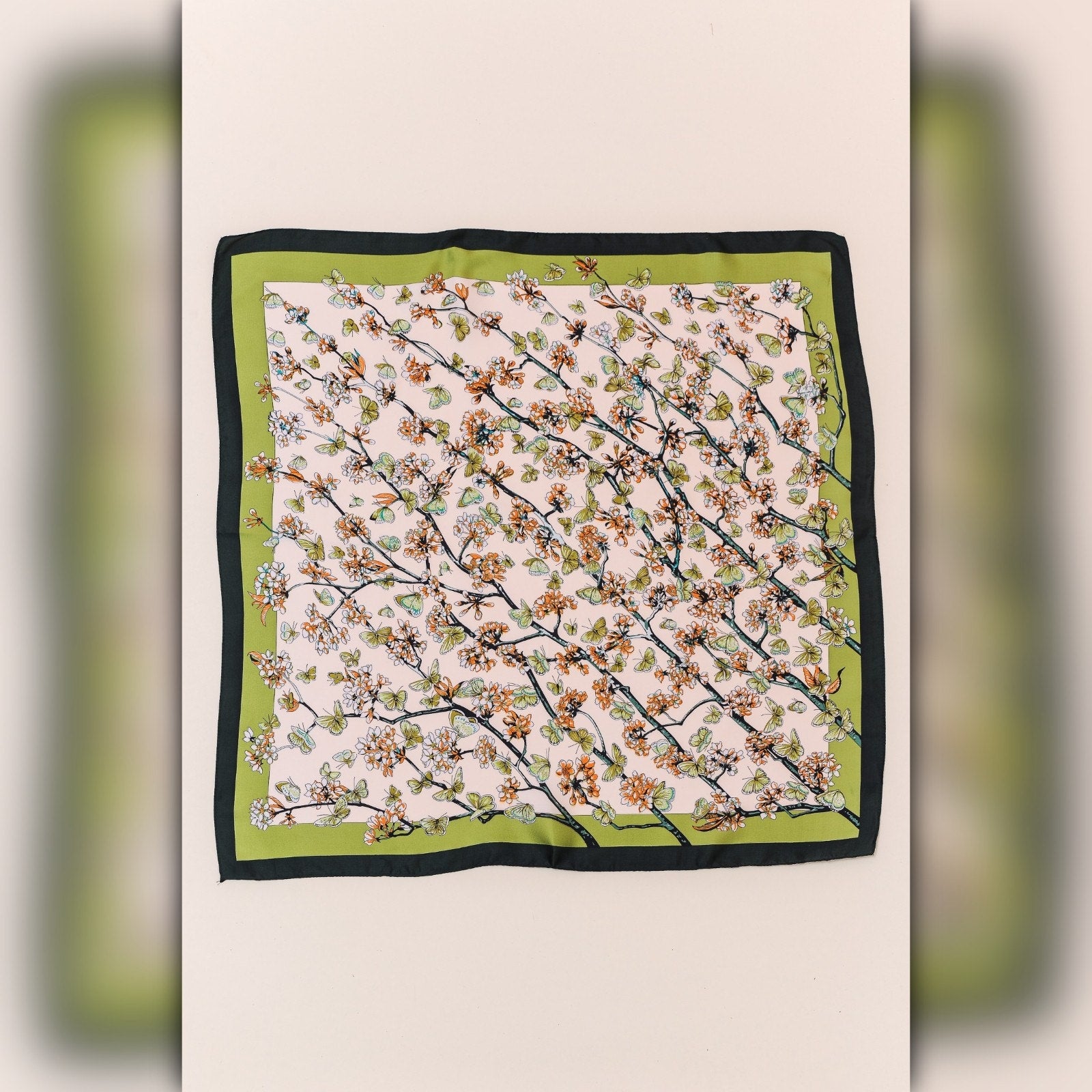 A218-I ✽ Spring Blossom Silky Bandana Scarf