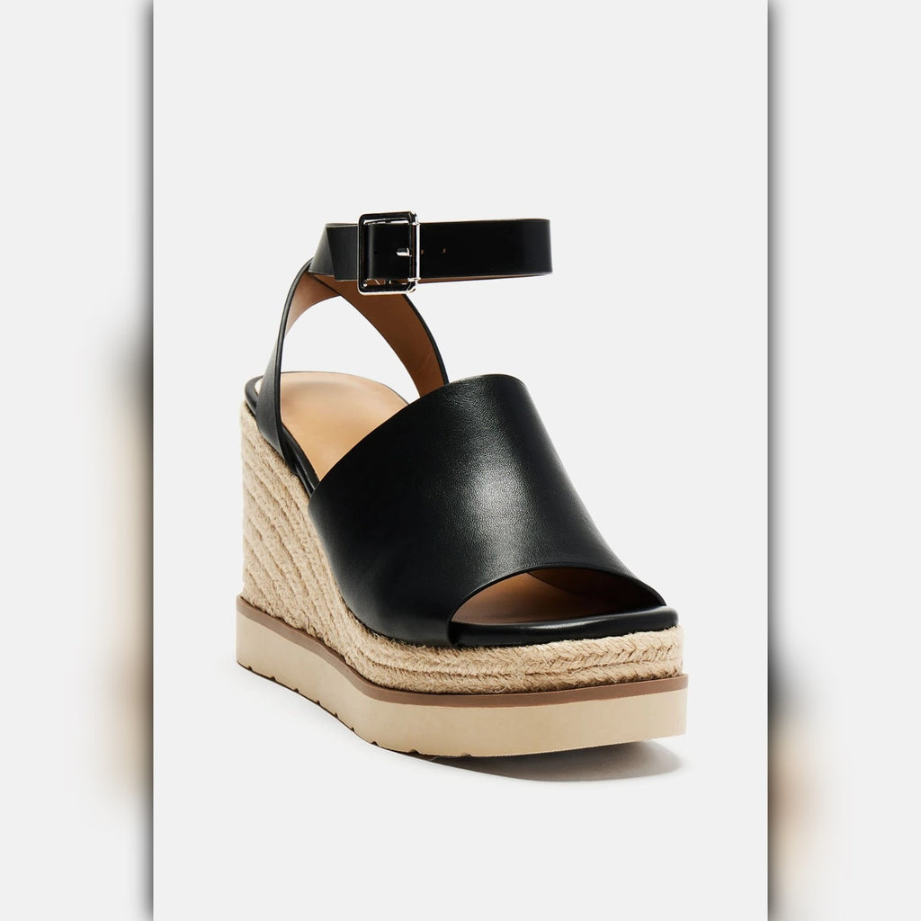A042A • Cloud Feel Hampton Espadrille Wedge Sandal with Ankle Strap