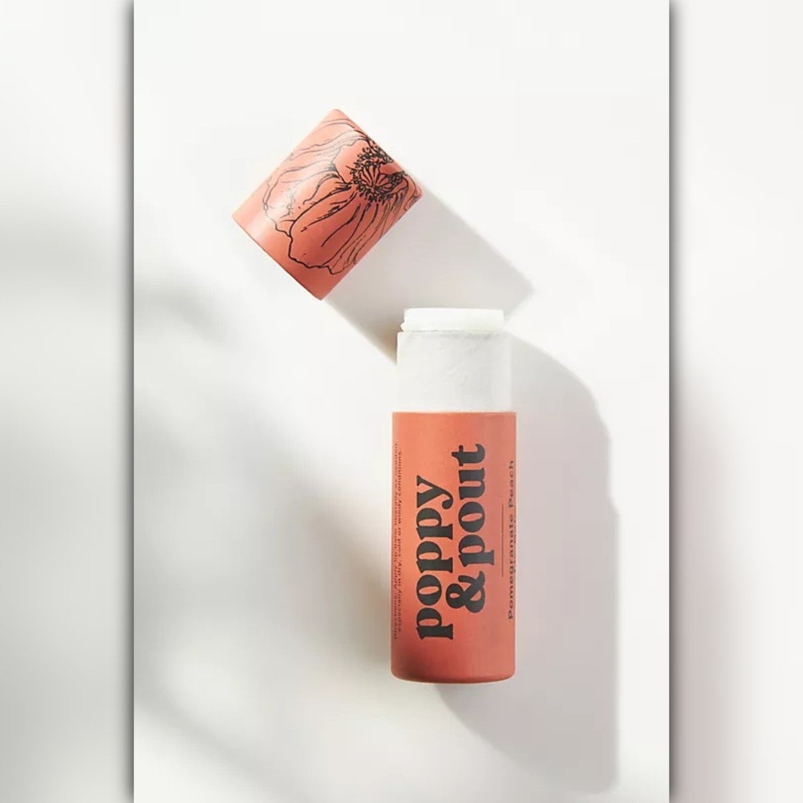 A014-D • Poppy & Pout Pomegranate Peach Lip Balm